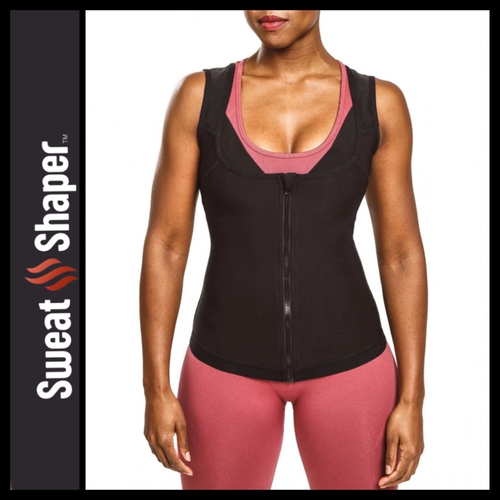 NWOT Sweat Shaper Athletic Zip Tank